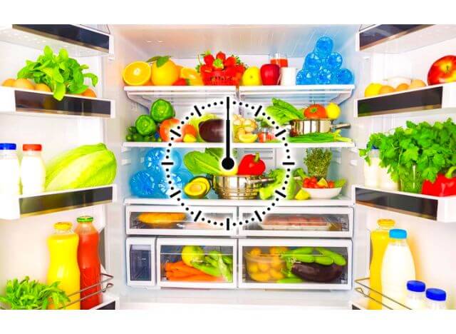 Note the time to store food in the refrigerator
