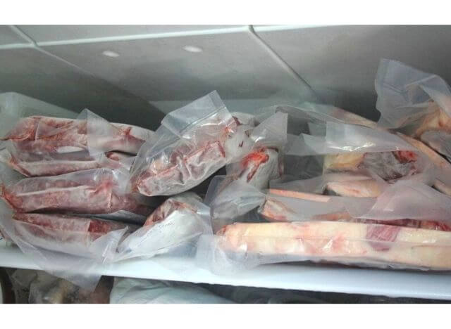 Store meat in freezer