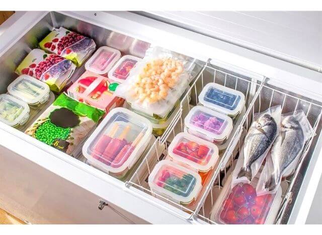 How to organize a compact chest freezer
