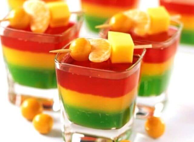 Jello with fruits