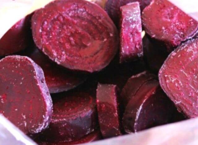 Frozen beets