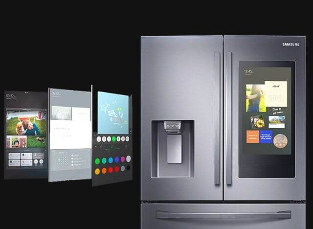 Downloading apps on Samsung smart fridge is very easy