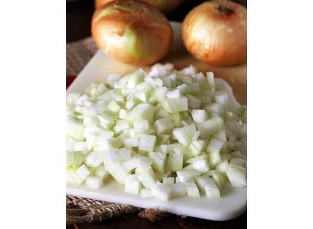 Fresh vidalia onions need to be chopped before freezing