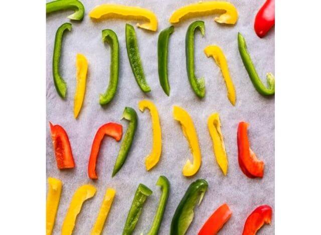 How to properly arrange bell peppers