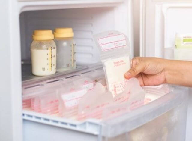 You should buy specialized milk storage bags