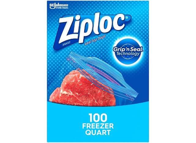 Ziploc Quart Food Storage Freezer Bags