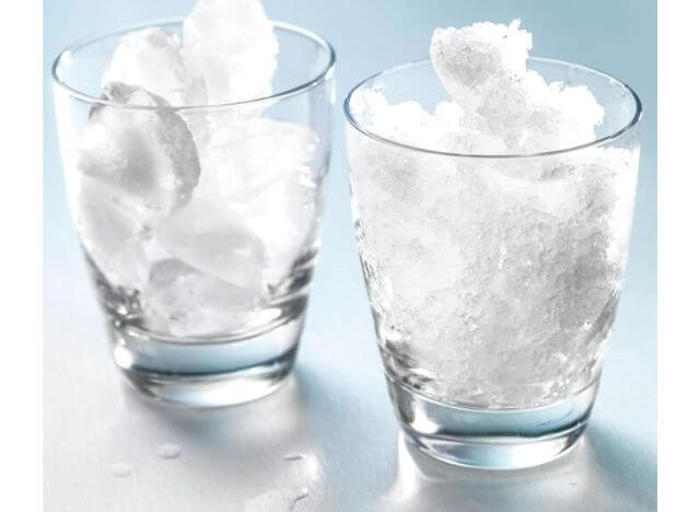 Crushing ice is convenient if you often use crushed ice rather than ice cubes