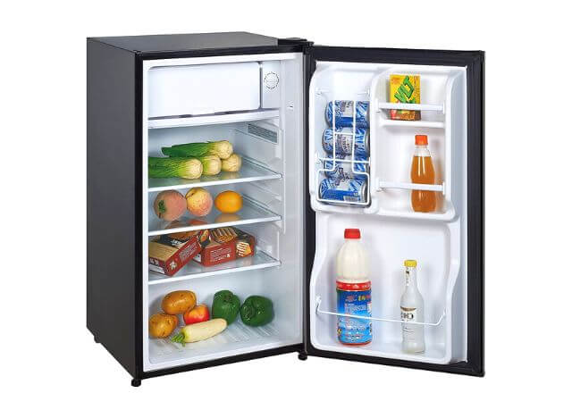 The thermostat monitors and regulates the temperature inside the refrigerator