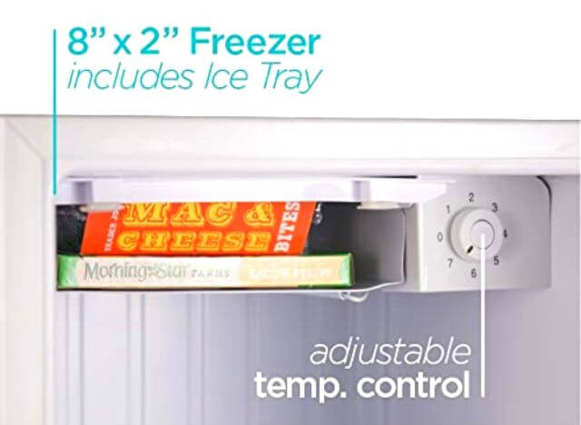 Using the thermostat to set the coldest setting on the Black and Decker mini fridge