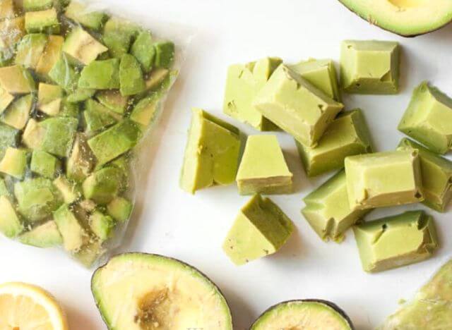 Ripe avocado can be stored in freezer for a long time