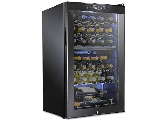 SCHMECKE 33 Bottle Dual Zone Wine Cooler Refrigerator