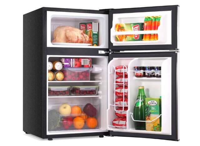 Compact Mini Refrigerator Separate Freezer - Double Door