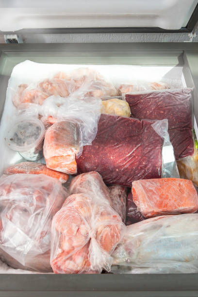 Frozen food in the freezer